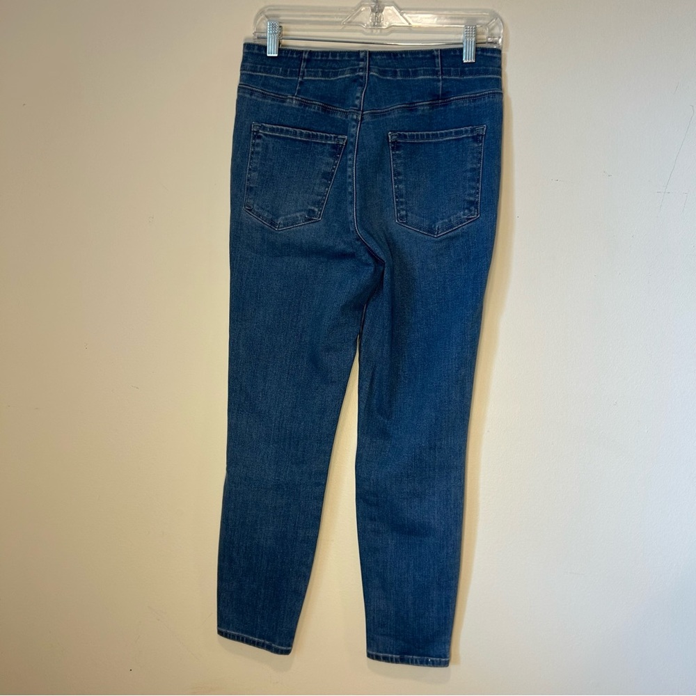 J Brand Natasha High Rise Skinny Crop Med Wash Jeans size 29,  5 Button Fly EUC - Picture 6 of 8